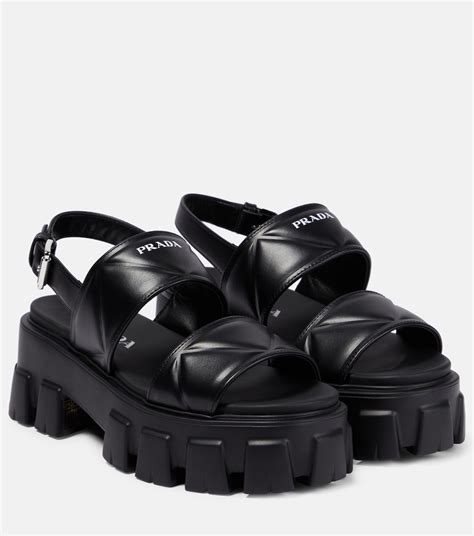 prada flip flops with case black|prada platform sandals outfit.